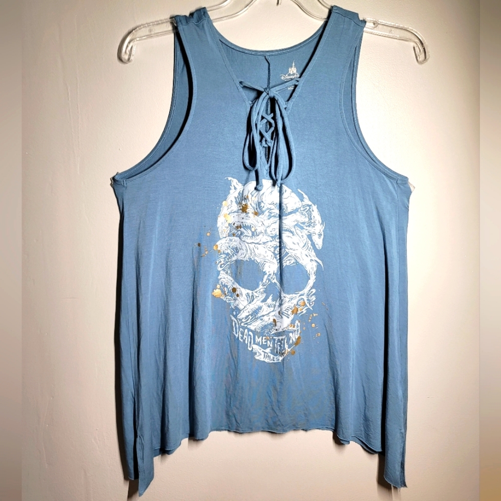 Disney Parks [Dead Men Tell No Tales] Tank Top Blue Size Medium